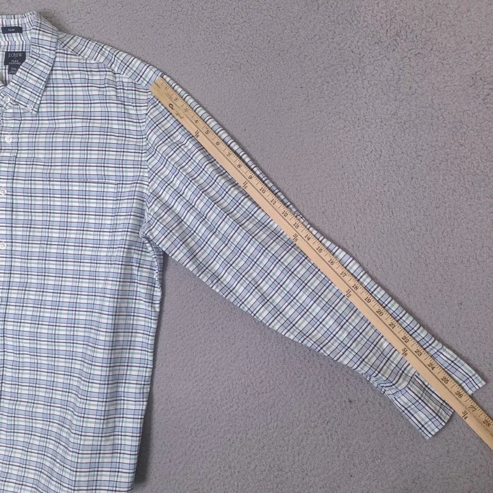 J. Crew Shirt Mens XXL Plaid Flex Oxford Slim Fit Button Down Long Sleeve‎